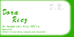 dora ricz business card